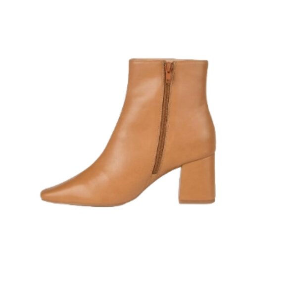 JOURNEE COLLECTION Haylinn Square Toe Booties, Tan, Faux Leather (8.5 &11), NWT* - Picture 3 of 4